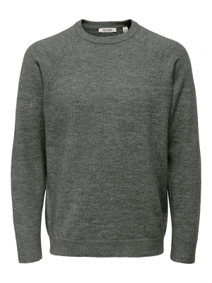 ONLY & SONS Sweter "Thomas" w kolorze szarym rozmiar: S
