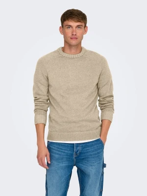 ONLY & SONS Sweter w kolorze beżowym rozmiar: XL