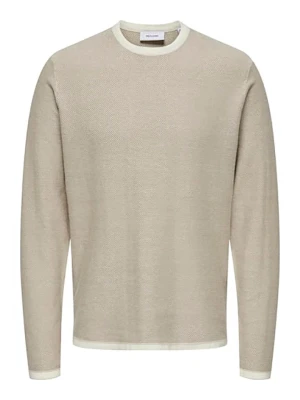ONLY & SONS Sweter w kolorze beżowym rozmiar: L