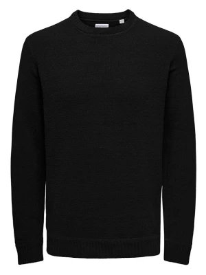 ONLY & SONS Sweter w kolorze czarnym rozmiar: M