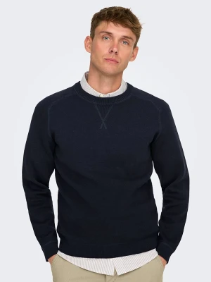 ONLY & SONS Sweter w kolorze granatowym rozmiar: S