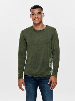 ONLY & SONS Sweter w kolorze khaki rozmiar: L