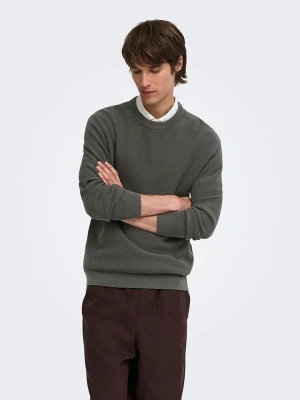 ONLY & SONS Sweter w kolorze khaki rozmiar: M