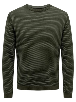 ONLY & SONS Sweter w kolorze khaki rozmiar: L