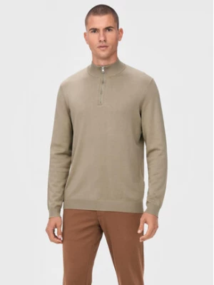 Only & Sons Sweter Wyler 22021264 Beżowy Regular Fit