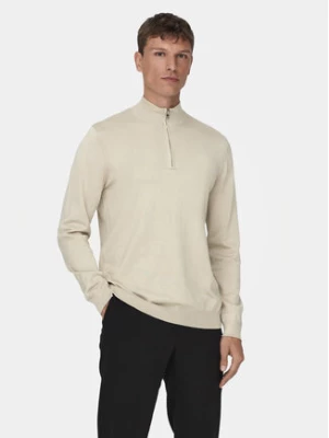 Only & Sons Sweter Wyler 22021264 Beżowy Regular Fit