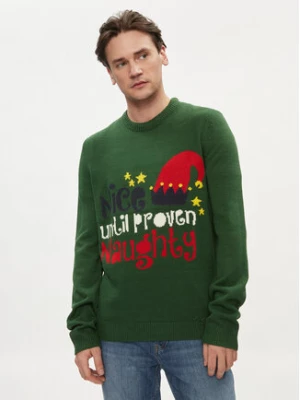 Only & Sons Sweter Xmas 22023350 Zielony Regular Fit