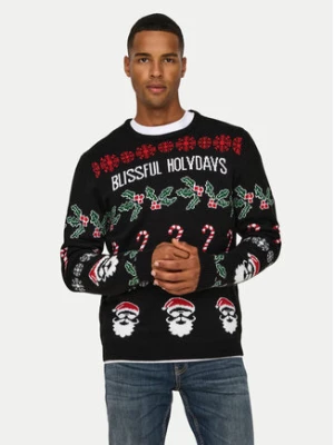 Only & Sons Sweter Xmas 22031171 Czarny Regular Fit