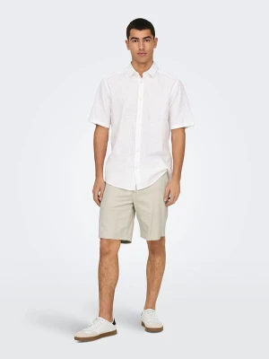 ONLY & SONS Szorty chino "Onsmark" w kolorze beżowym rozmiar: L