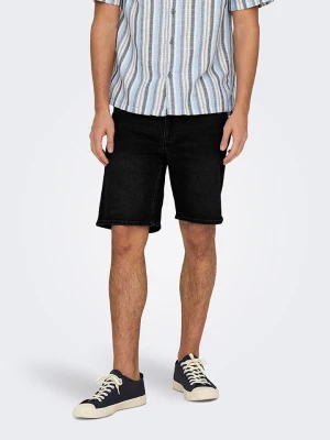 ONLY & SONS Szorty dżinsowe "Weft" w kolorze czarnym rozmiar: XS