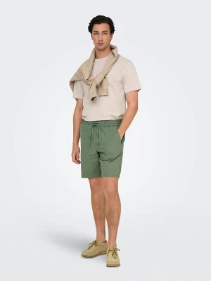 ONLY & SONS Szorty "Onslinus" w kolorze zielonym rozmiar: M