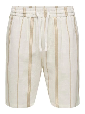ONLY & SONS Szorty w kolorze kremowym rozmiar: M
