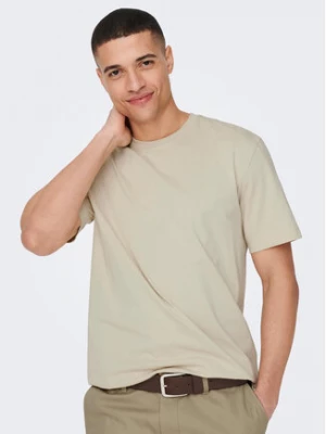 Only & Sons T-Shirt 22025208 Beżowy Regular Fit
