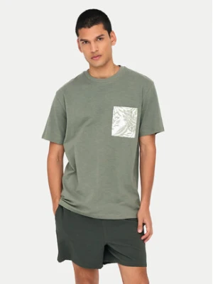 Only & Sons T-Shirt 22025286 Zielony Regular Fit