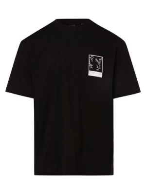 Only&Sons T-shirt męski Mężczyźni Dżersej czarny nadruk,