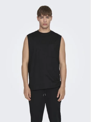 Only & Sons Tank top Fred 22025300 Czarny Relaxed Fit