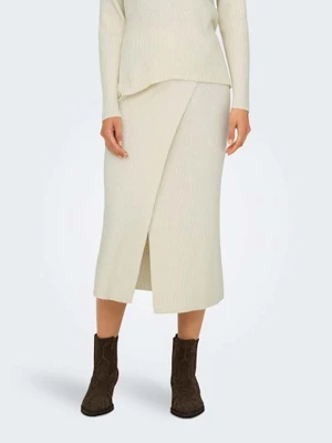ONLY Spódnica dzianinowa w kolorze kremowym rozmiar: XS