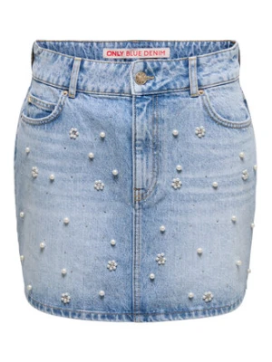 ONLY Spódnica jeansowa Onur 15367472 Niebieski Regular Fit