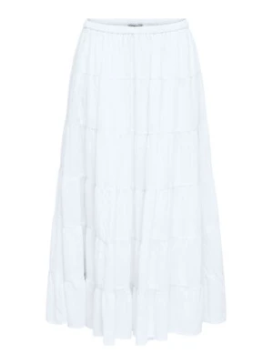 ONLY Spódnica maxi Kelly  15374229 Biały Regular Fit