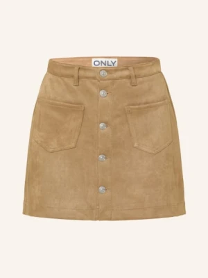 Only Spódnica O Wyglądzie Skóry braun