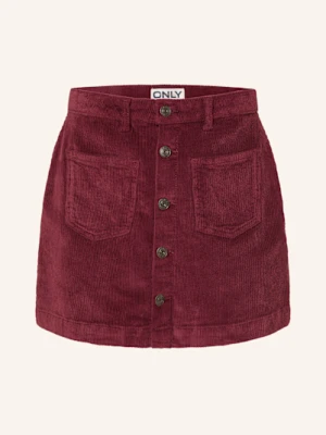 Only Spódnica Sztruksowa rot