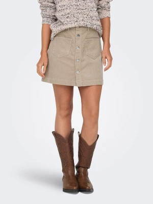ONLY Spódnica sztruksowa w kolorze beżowym rozmiar: XL