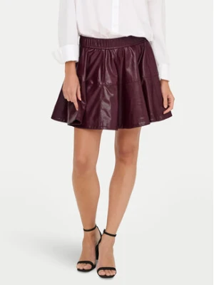 ONLY Spódnica z imitacji skóry Jacky 15355512 Fioletowy Regular Fit
