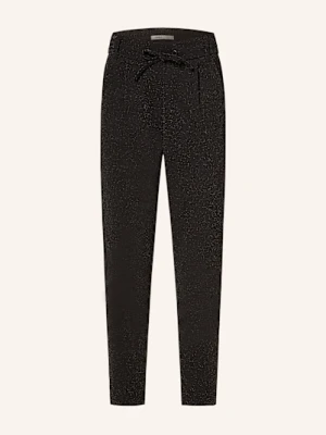 Only Spodnie Dżersejowe Z Błyszczącą Przędzą schwarz