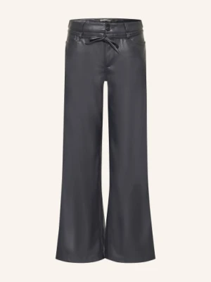 Only Spodnie Imitujące Skórę schwarz