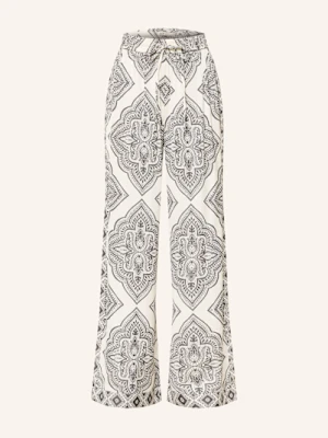 Only Spodnie Marlena Z Satyny schwarz