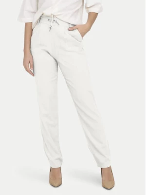 ONLY Spodnie materiałowe Caro Poptrash 15278710 Biały Comfort Fit