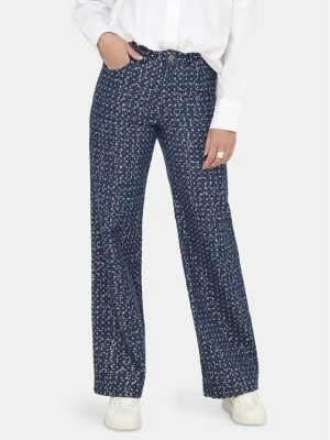 ONLY Spodnie materiałowe Evita 15362397 Granatowy Wide Leg