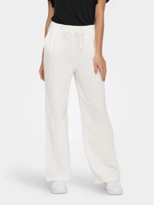 ONLY Spodnie materiałowe Thyra 15296375 Biały Comfort Fit