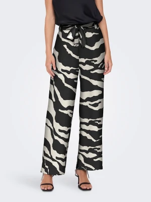 ONLY Spodnie "Nova" w kolorze czarno-beżowym rozmiar: 34