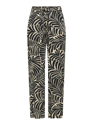 ONLY Spodnie w kolorze beżowo-czarnym rozmiar: 38