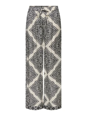 ONLY Spodnie w kolorze beżowo-czarnym rozmiar: M/L32