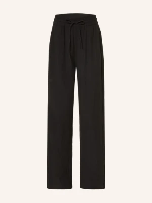 Only Spodnie Z Materiału Typu Marlene schwarz