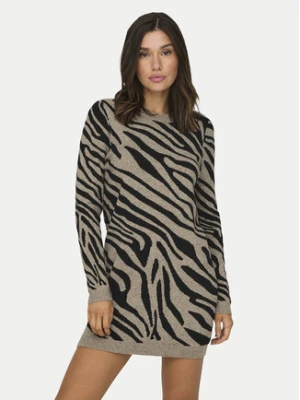 ONLY Sukienka dzianinowa Jenni 15321988 Brązowy Regular Fit