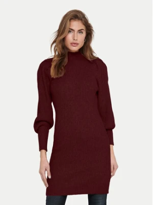 ONLY Sukienka dzianinowa Katia 15232502 Bordowy Comfort Fit