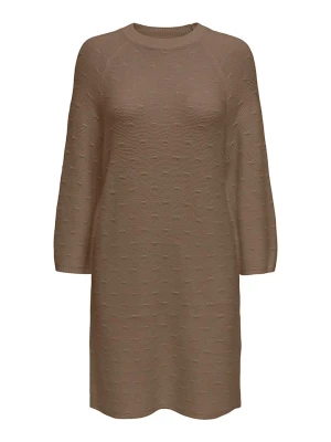ONLY Sukienka dzianinowa w kolorze brązowym rozmiar: M