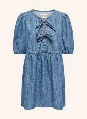 Only Sukienka Jeansowa Z Rękawami 3/4 blau