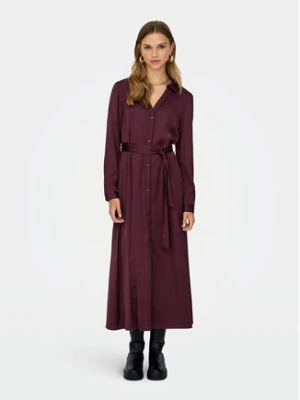 ONLY Sukienka koszulowa Mika 15361725 Bordowy Regular Fit
