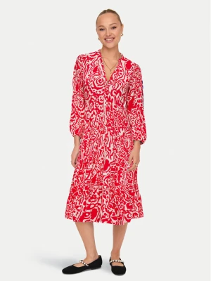ONLY Sukienka koszulowa Milana 15308233 Czerwony Loose Fit