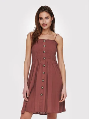 ONLY Sukienka letnia Annika 15193884 Brązowy Slim Fit