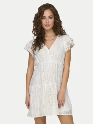 ONLY Sukienka letnia Helena 15303058 Biały Regular Fit