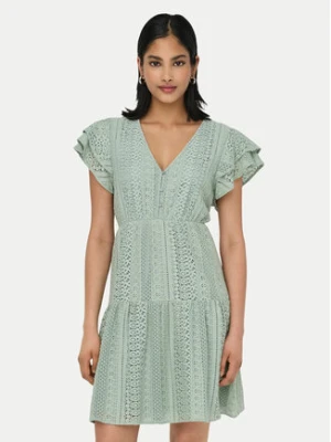 ONLY Sukienka letnia Helena 15303058 Zielony jasny Regular Fit