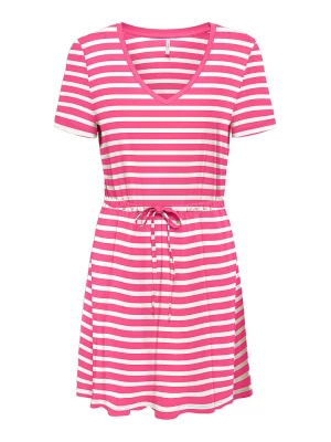 ONLY Sukienka "May" w kolorze różowo-białym rozmiar: L