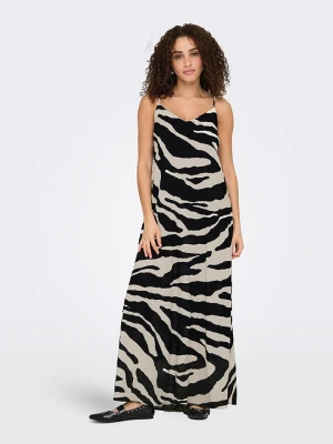 ONLY Sukienka "Nova" w kolorze beżowo-czarnym rozmiar: S