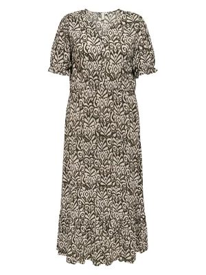 ONLY Sukienka w kolorze brązowo-kremowym rozmiar: 48