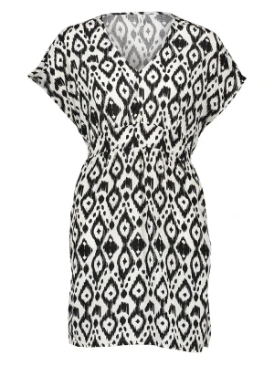 ONLY Sukienka w kolorze kremowo-czarnym rozmiar: M